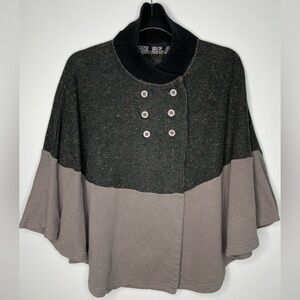 Vans mix media gray poncho